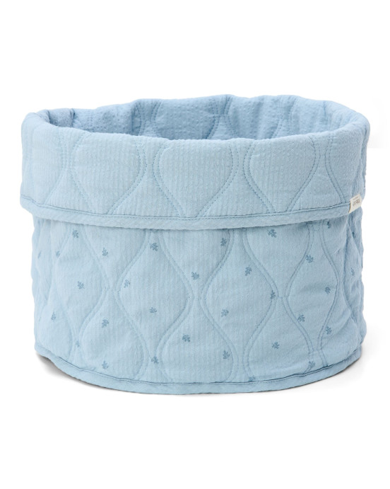 LITTLE DUTCH. Καλάθι αλλαξιέρας καπιτονέ μεγάλο Pure Denim Blue