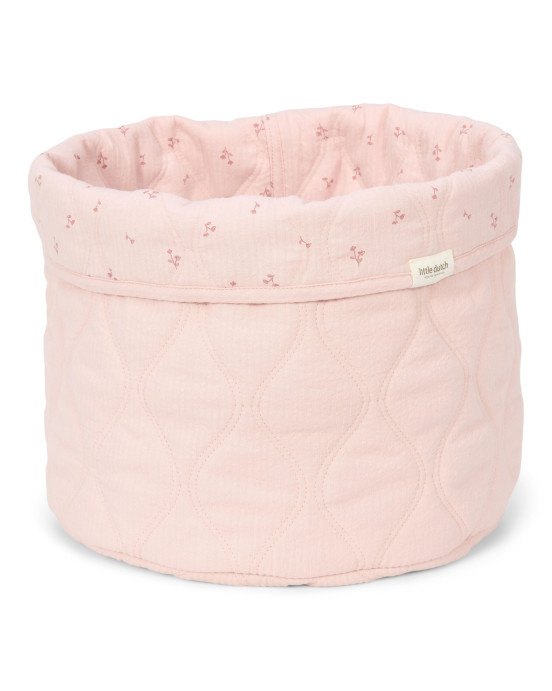 LITTLE DUTCH. Καλάθι αλλαξιέρας καπιτονέ μεγάλο Pure Blossom