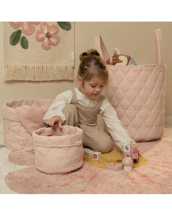 LITTLE DUTCH. Καλάθι αλλαξιέρας καπιτονέ μεγάλο Pure Blossom