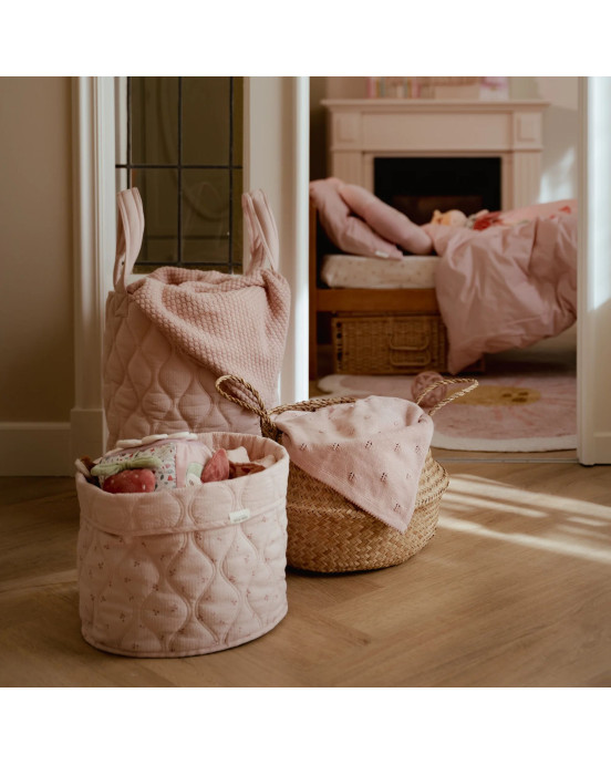 LITTLE DUTCH. Καλάθι αλλαξιέρας καπιτονέ μεγάλο Pure Blossom