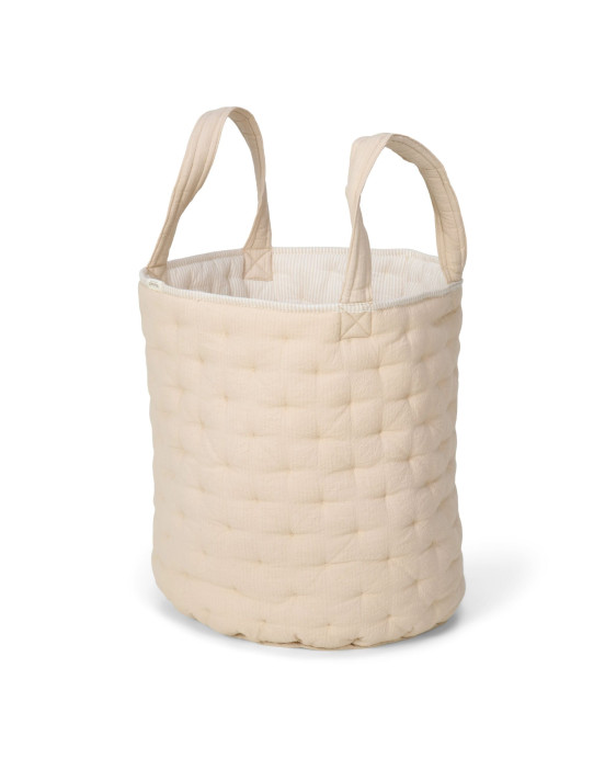 LITTLE DUTCH. Καλάθι αποθήκευσης μεγάλο Pure Soft Beige Stripe