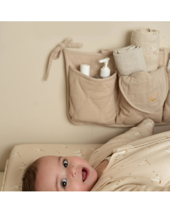 LITTLE DUTCH. Υφασμάτινες θήκες οργάνωσης καπιτονέ Pure Soft Beige