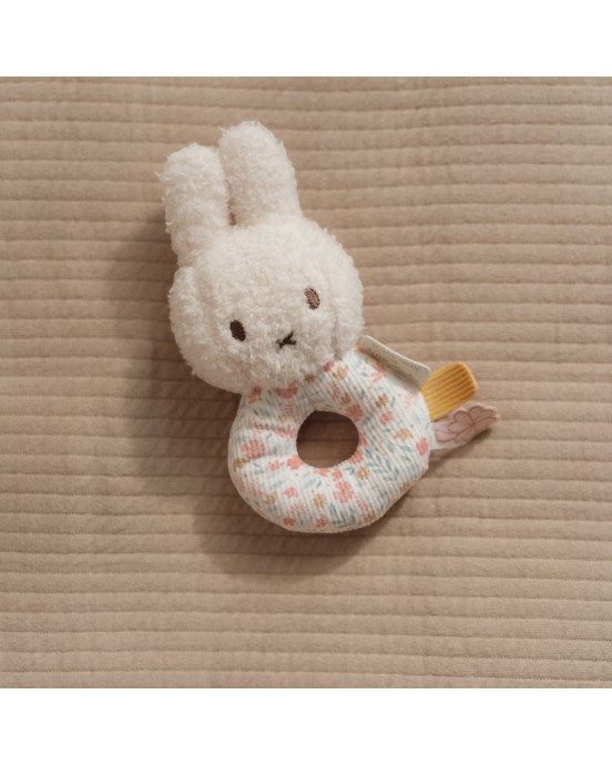 LITTLE DUTCH. Υφασμάτινη κουδουνίστρα Miffy - Lucky Blossom GRS