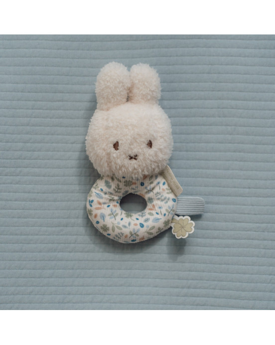 LITTLE DUTCH. Υφασμάτινη κουδουνίστρα Miffy - Lucky Leaves GRS