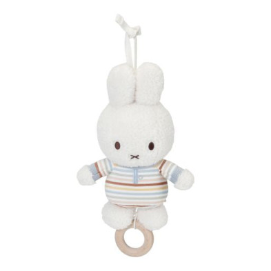 LITTLE DUTCH. Υφασμάτινο μουσικό κουκλάκι Miffy Vintage Sunny Stripes
