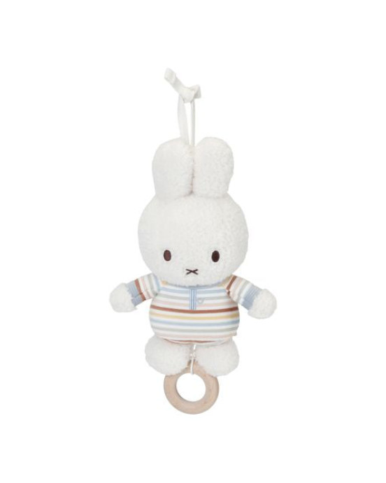 LITTLE DUTCH. Υφασμάτινο μουσικό κουκλάκι Miffy Vintage Sunny Stripes