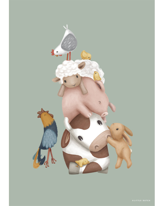 LITTLE DUTCH. Αφίσα A3 Little Farm