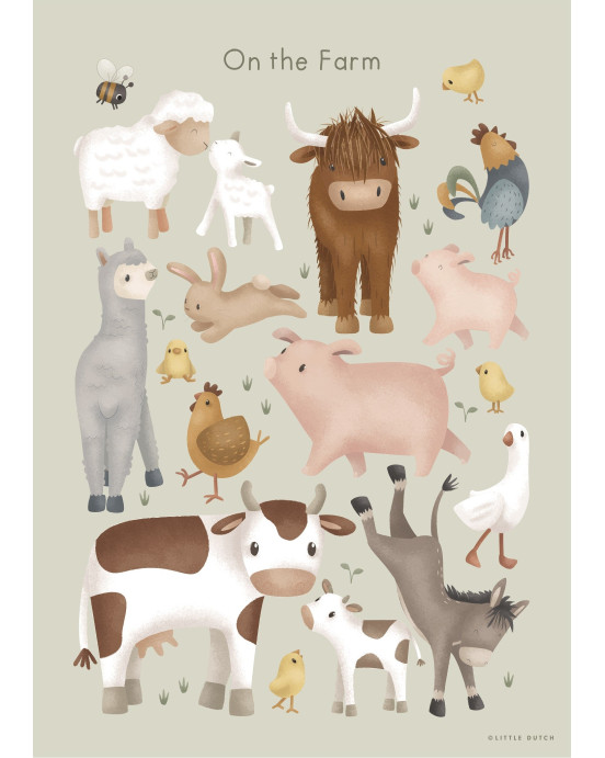 LITTLE DUTCH. Αφίσα A3 Little Farm