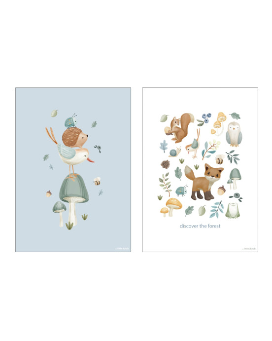 LITTLE DUTCH. Αφίσα A3 Forest Wonders