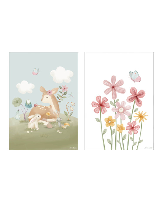 LITTLE DUTCH. Αφίσα A3 Fairy Garden