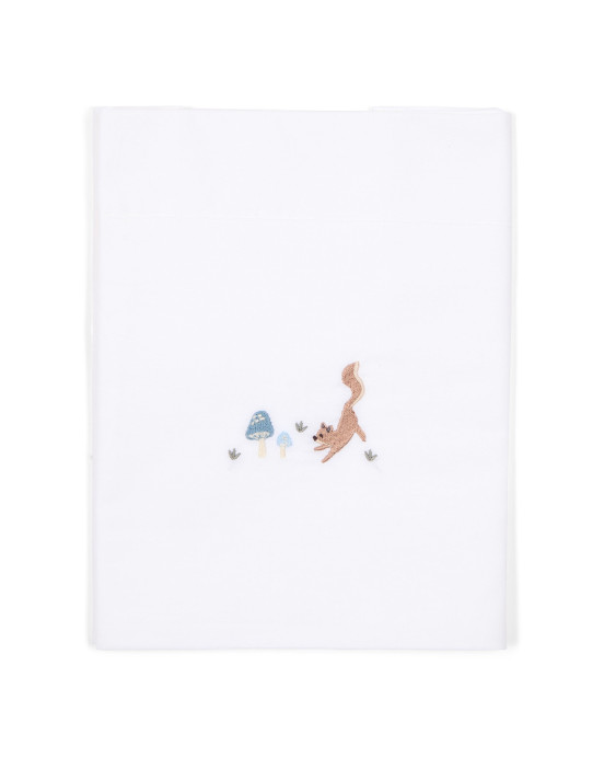 LITTLE DUTCH. Σεντόνι με κέντημα Mushrooms 110x140