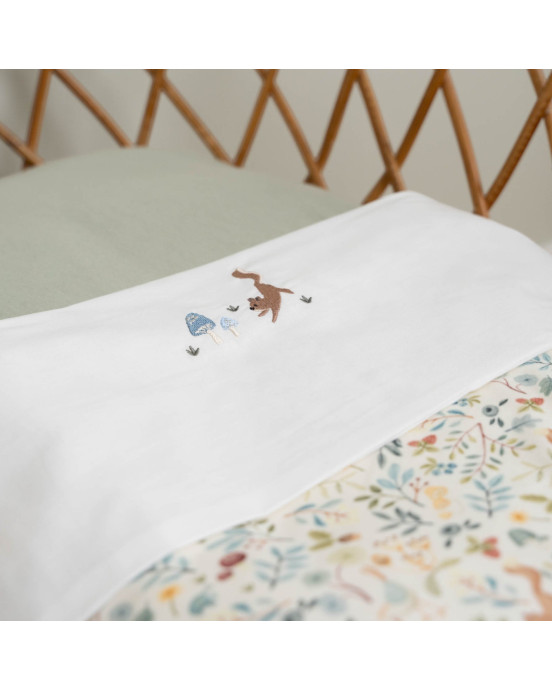 LITTLE DUTCH. Σεντόνι με κέντημα Mushrooms 110x140