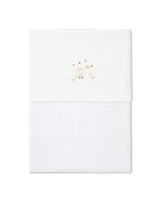 LITTLE DUTCH. Σεντόνι με κέντημα Little Goose 110x140