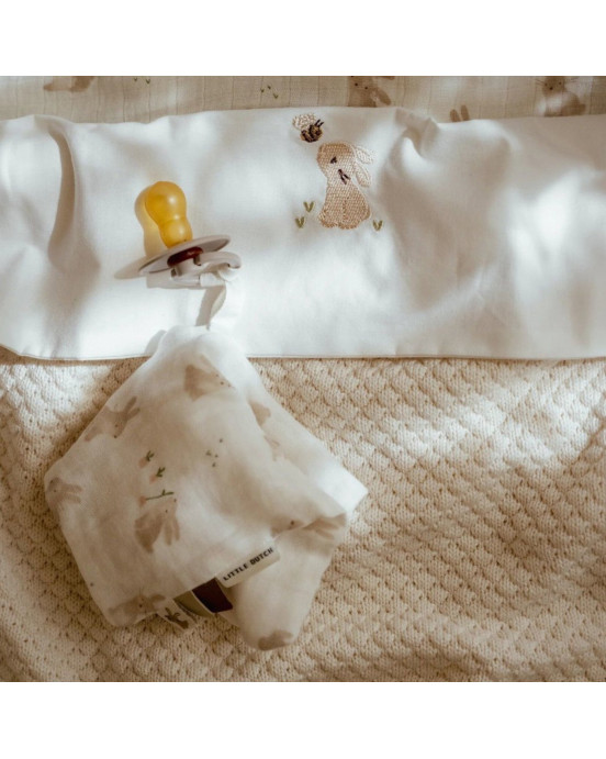LITTLE DUTCH. Σεντόνι με κέντημα Baby Bunny 110x140