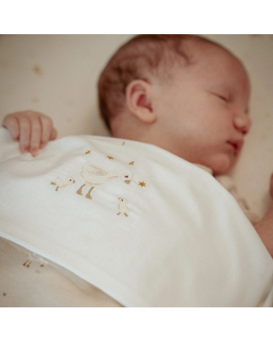 LITTLE DUTCH. Σεντόνι για λίκνο με κέντημα Little Goose 100x70