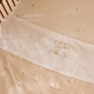 LITTLE DUTCH. Σεντόνι για λίκνο με κέντημα Little Goose 100x70