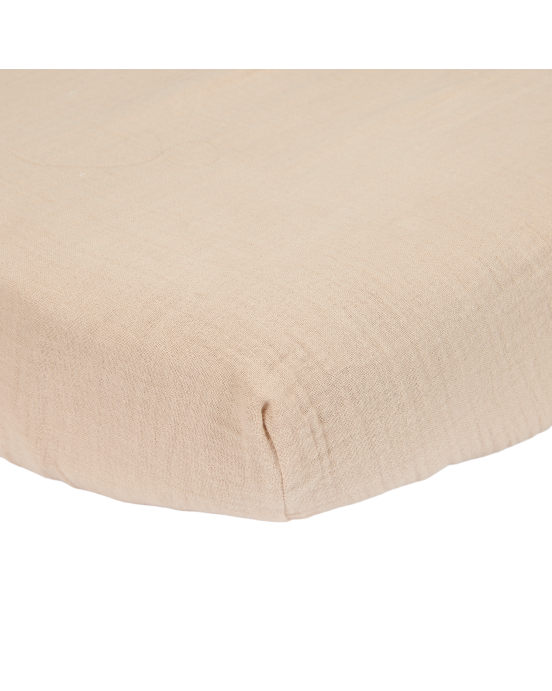 LITTLE DUTCH. Σεντόνι από μουσελίνα με λάστιχο Beige 40x80