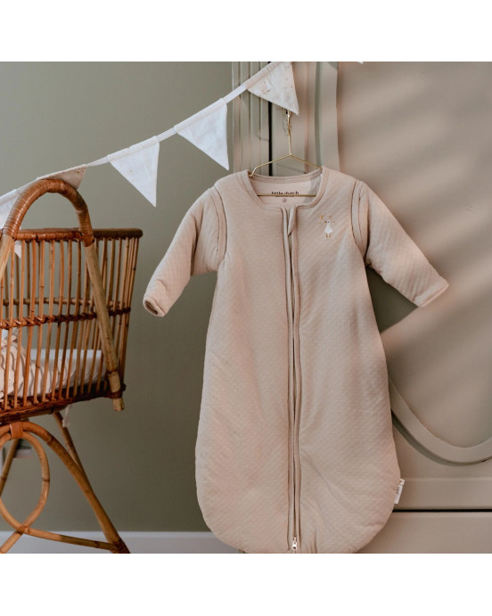 LITTLE DUTCH. Υπνόσακος χειμερινός ζακάρ Soft Beige 70εκ.