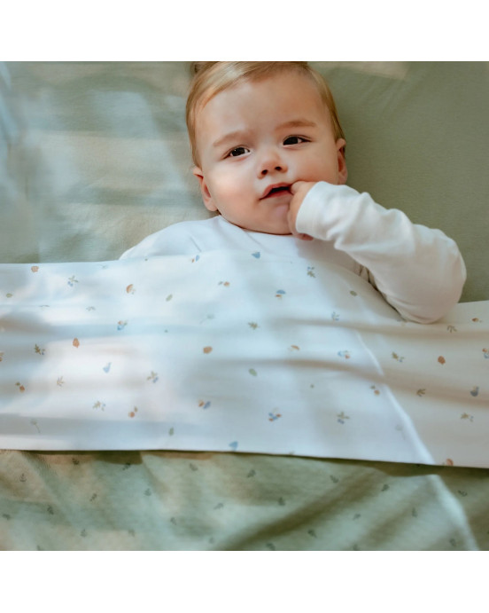 LITTLE DUTCH. Κουβέρτα καλοκαιρινή Pure Sage 70x100