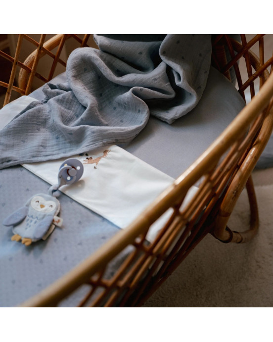 LITTLE DUTCH. Κουβέρτα καλοκαιρινή Pure Denim Blue 70x100