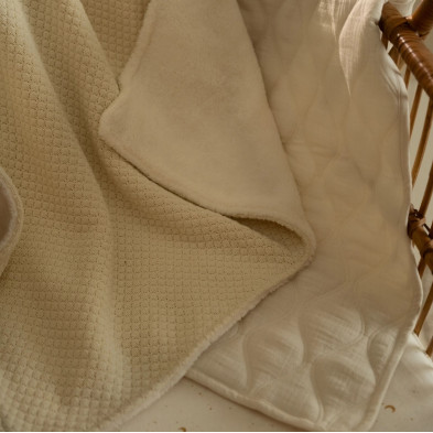 LITTLE DUTCH. Κουβέρτα καπιτονέ Pure Soft White 110x140