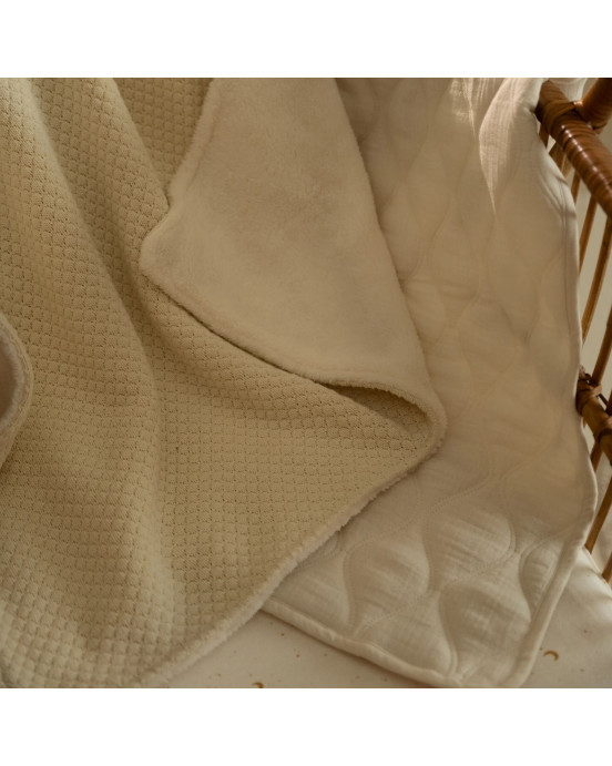 LITTLE DUTCH. Κουβέρτα καπιτονέ Pure Soft White 70x100