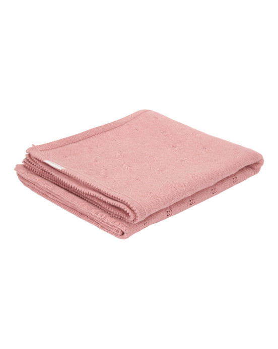 LITTLE DUTCH. Κουβέρτα πλεκτή Pure Pink Blush 110x140