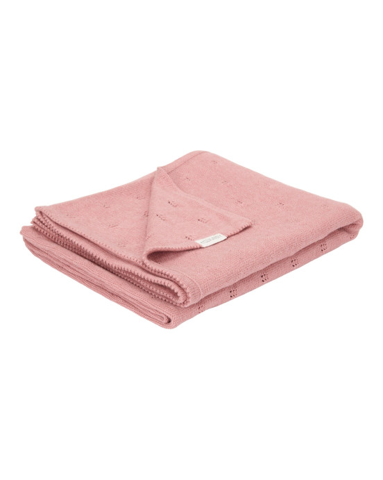 LITTLE DUTCH. Κουβέρτα πλεκτή Pure Pink Blush 110x140