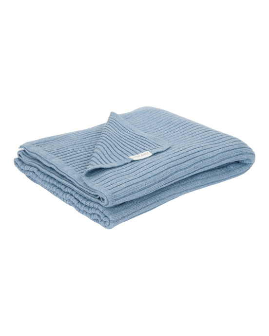LITTLE DUTCH. Κουβέρτα πλεκτή Pure Denim Blue 110x140