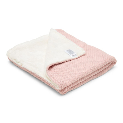 LITTLE DUTCH. Κουβέρτα πλεκτή με επένδυση fleece Pure Blossom 110x140