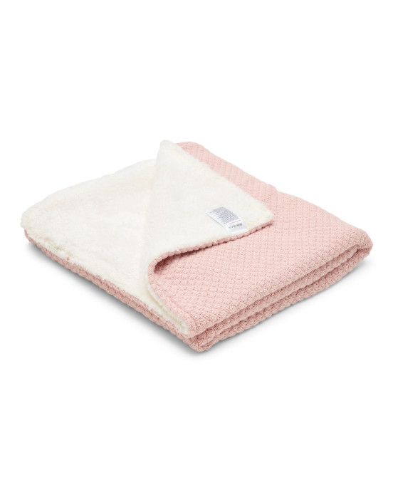 LITTLE DUTCH. Κουβέρτα πλεκτή με επένδυση fleece Pure Blossom 110x140