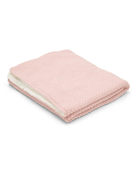 LITTLE DUTCH. Κουβέρτα πλεκτή με επένδυση fleece Pure Blossom 70x100