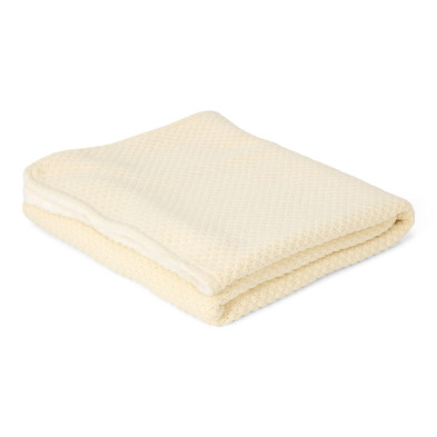 LITTLE DUTCH. Κουβέρτα πλεκτή με επένδυση fleece Soft White 70x100
