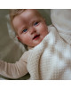LITTLE DUTCH. Κουβέρτα πλεκτή με επένδυση fleece Soft White 70x100
