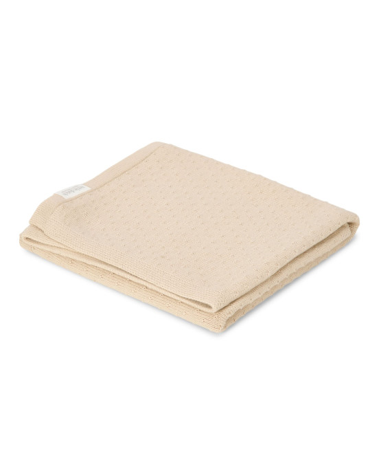 LITTLE DUTCH. Κουβέρτα πλεκτή Pure Soft Beige 70x100