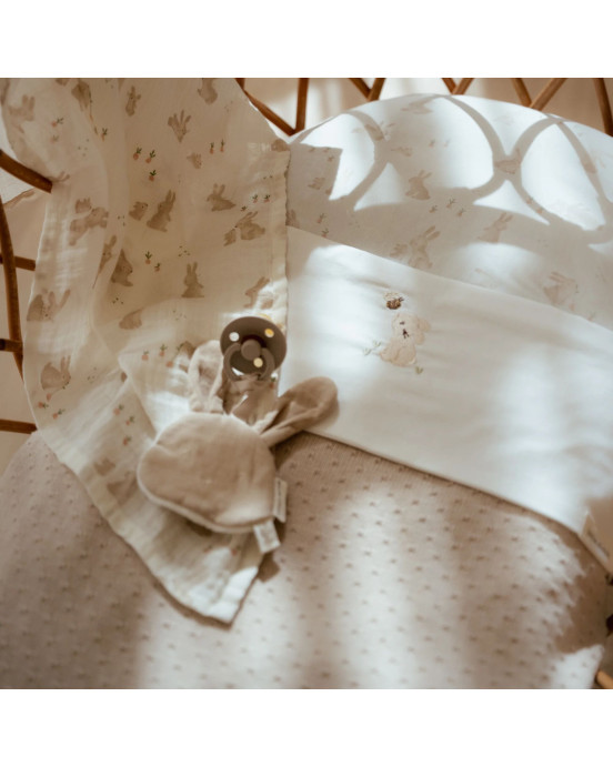 LITTLE DUTCH. Κουβέρτα πλεκτή Pure Soft Beige 70x100