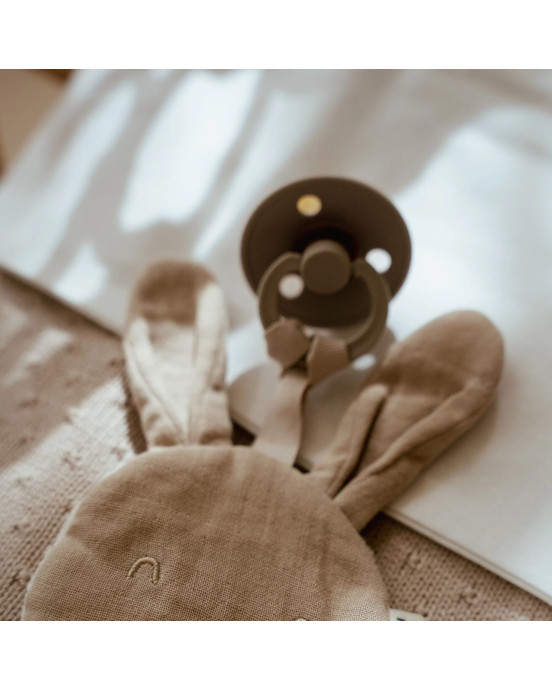 LITTLE DUTCH. Κουβέρτα πλεκτή με επένδυση fleece Pure Soft Beige 110x140