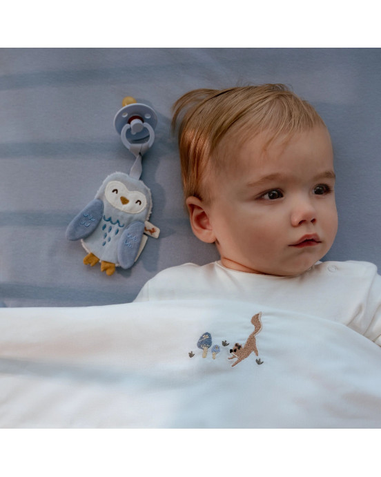 LITTLE DUTCH. Υφασμάτινο ντουντού Κουκουβάγια με κλιπ πιπίλας