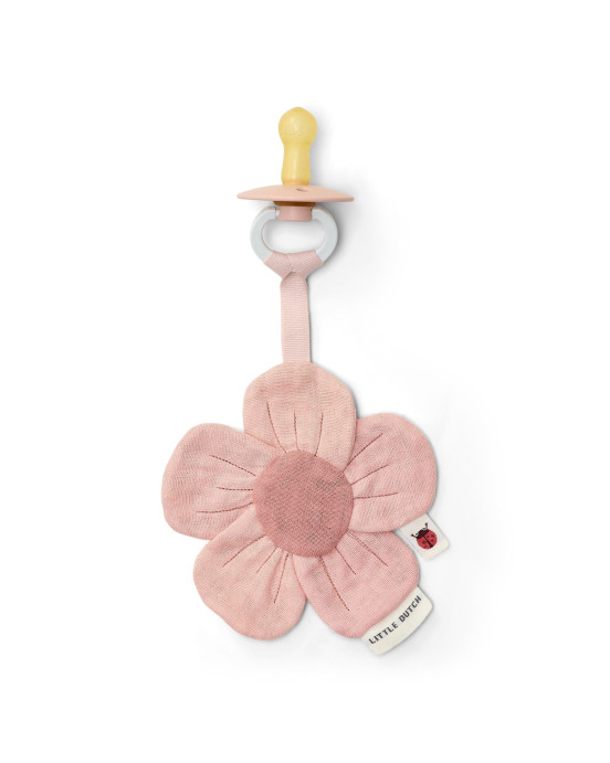 LITTLE DUTCH. Υφασμάτινο ντουντού Λουλουδάκι με κλιπ πιπίλας