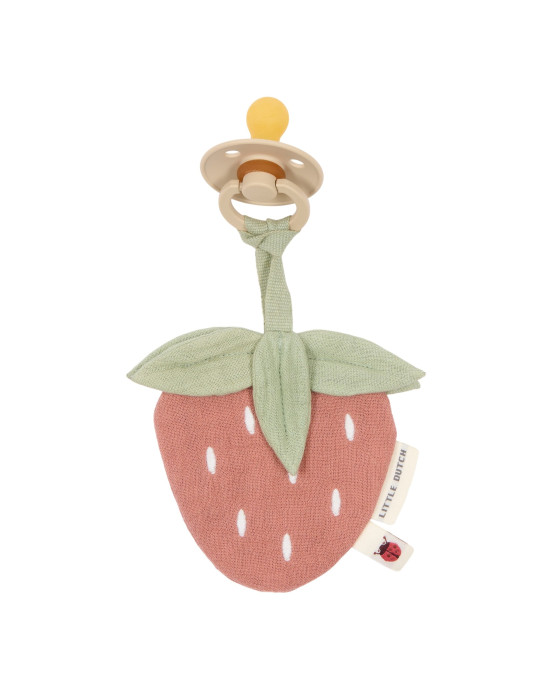 LITTLE DUTCH. Υφασμάτινο ντουντού από μουσελίνα Strawberr