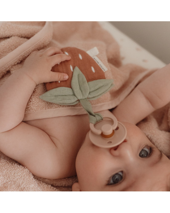 LITTLE DUTCH. Υφασμάτινο ντουντού από μουσελίνα Strawberr