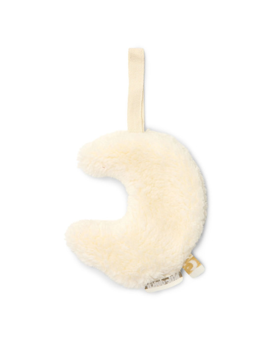 LITTLE DUTCH. Υφασμάτινο ντουντού Φεγγαράκι με κλιπ πιπίλας - Pure Soft White