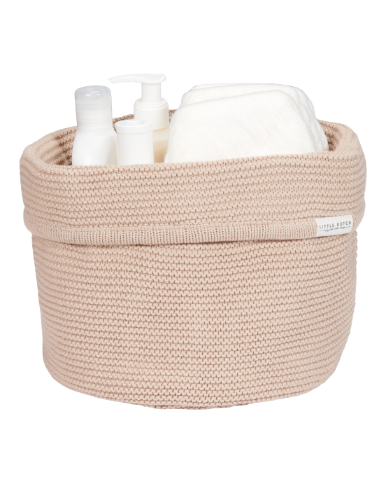 LITTLE DUTCH. Καλάθι αλλαξιέρας πλεκτό Beige