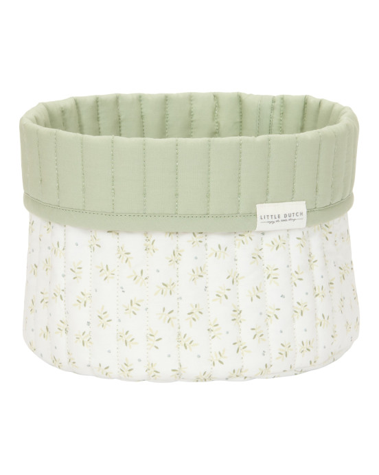 LITTLE DUTCH. Καλάθι αλλαξιέρας καπιτονέ μικρό Blueberry Leaves (δύο όψεων)