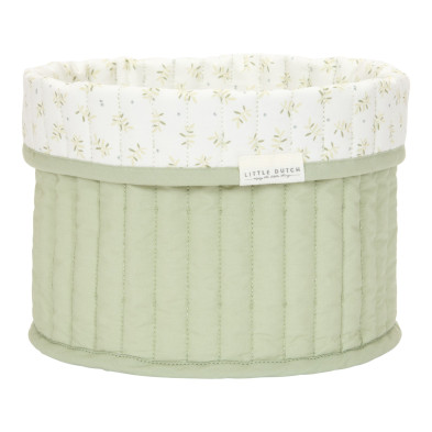 LITTLE DUTCH. Καλάθι αλλαξιέρας καπιτονέ μικρό Blueberry Leaves (δύο όψεων)