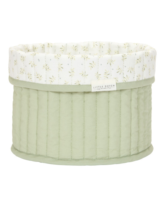 LITTLE DUTCH. Καλάθι αλλαξιέρας καπιτονέ μικρό Blueberry Leaves (δύο όψεων)