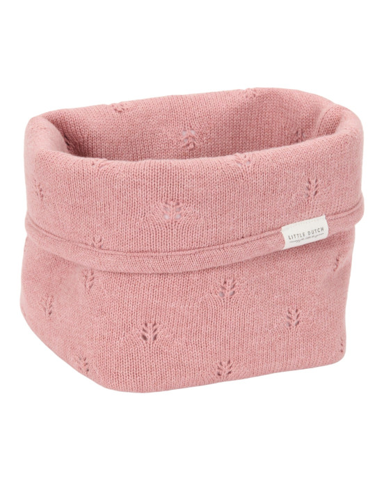 LITTLE DUTCH. Καλάθι αλλαξιέρας πλεκτό μικρό Pure Pink Blush