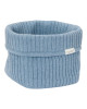 LITTLE DUTCH. Καλάθι αλλαξιέρας πλεκτό μικρό Pure Denim Blue