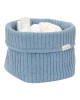 LITTLE DUTCH. Καλάθι αλλαξιέρας πλεκτό μικρό Pure Denim Blue