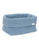 LITTLE DUTCH. Καλάθι αλλαξιέρας πλεκτό μεγάλο Pure Denim Blue